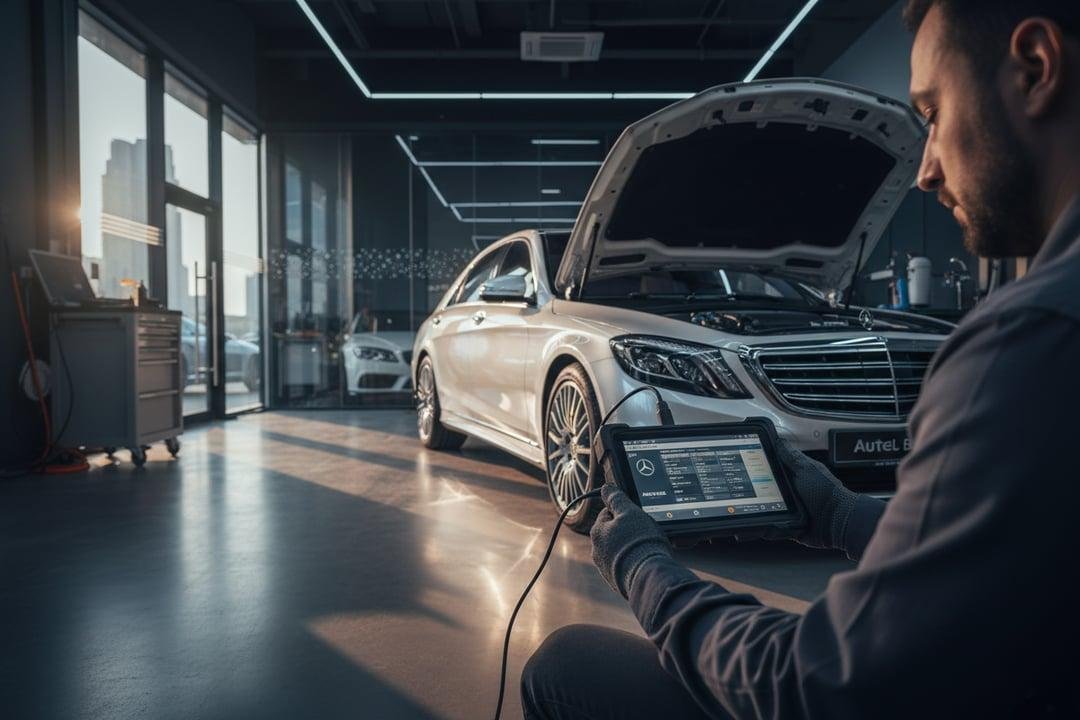 فحص كمبيوتر السيارات الألمانية والفاخرة